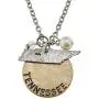 PammyJ Two-Tone State Charm Pendant Necklace, 16 inches + 2 inch ext PammyJ Two-Tone State Charm Pendant Necklace, 16 inches + 2 inch ext