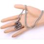 U7 Men Punk Stainless Steel 18K Gold Plated Alligator/Lizard/Chameleon Cool Animal Pendant with 22'' Chain
