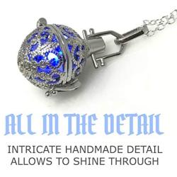 UMBRELLALABORATORY Steampunk FIRE Necklace - Pendant Glow Locket - Great Gifts for Teen Girls, Mother, Father, Little Girls Jewelry