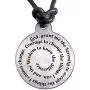 Serenity Prayer Necklace Medallion with Leather Serenity Prayer Necklace Medallion with Leather