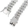 PY BLING 14K Gold/White Rose Gold Plated 12mm Hip Hop Full Iced Out Miami Cuban Link Chain Choker CZ Lab Diamond Necklace/Bracelet for Men and Women