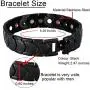 N+NITROLUBE Magnetic Bracelet for Men Stainless Steel Bracelets Therapy Energy Magnet Arthritis Jewelry (Black, 8.26 inches)