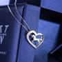 Women 925 Sterling Silver Love Heart Unicorn Pendant Necklace - Van Chloe CZ Diamond White Gold Plated Necklace Valentines Day Mothers Day Jewelry Gift for Women Girls