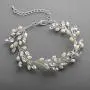 Mariell Bridal and Wedding Silver Bracelet with Crystal Gems and Freshwater Pearls, Fits 7'' to 8 ½'' Wrist Mariell Bridal and Wedding Silver Bracelet with Crystal Gems and Freshwater Pearls, Fits 7'' to 8 ½'' Wrist