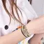 NEWNOVE Evil Eye Leather Bracelets for Women Bohemian Wrap Multilayer Wide Wrist Magnetic Clasp Buckle Casual Bangle Bracelets for Girls Women Birthday Mothers Day Graduation Gifts