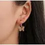 2 Pcs Butterfly Choker Necklace and Earrings Dangle Jewelry Set for Women Gold Silver Choker Chain Necklaces Dainty Butterfly Necklace and Earrings Jewelry Set Girls Gifts