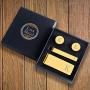 BodyJ4You 4PC Cufflinks Tie Bar Money Clip Button Shirt Personalized Initials Alphabet A-Z Gift Set