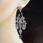 Chran Exquisite Teardrop Crystal Bridal Wedding Earrings Vintage Chandelier Dangle Long Earrings for Women Chran Exquisite Teardrop Crystal Bridal Wedding Earrings Vintage Chandelier Dangle Long Earrings for Women