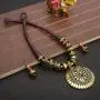 Zephyrr Hand Crafted Fashion Tibetan Beaded Pendant Long Necklace Earrings Set for Women Casual Junk Jewelry