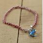 Protection Evil Eye Bracelet - Lucky Blue Evil Eye Charm - 7 Inch Womens Sterling Silver Jewelry - Best Kabbalah Red String Bracelets for Women