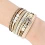 YOOCOOL Tree of Life Leather Multi-Layer Wraps Bracelet,Boho Wide Buckle Wristband Bangle,Braided Cuff Bracelets for Women
