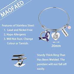 MAOFAED Fibromyalgia Gift Fibromyalgia Awareness Gift Fibromyalgia Warrior Gift Fibromyalgia Survivor Gift Life is Tough But I Am Tougher Fibromyalgia Bracelet for Her