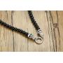 MPRAINBOW Mens Stainless Steel Greek Blue Dragon Evil Eye Axe Casting Dog Tag Pendant Amulet Necklace