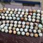 SWEETRAINBOWN Colored Glass Beaded Sweater Necklace,Long Endless Handmade Strand Necklace Knotted Jewelry Costume 8 MM Infinity Gemstone Necklace