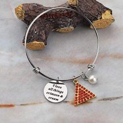 SEIRAA Delta Sigma Theta Sorority DST Jewelry Greek Soror Gift I Love All Things Crimson and Cream Bracelet