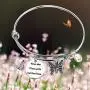Zuo Bao Memorial Jewelry Sympathy Gift Now She Flies with Butterflies Butterfly Memorial Bracelet Loss Jewelry Gift for Her