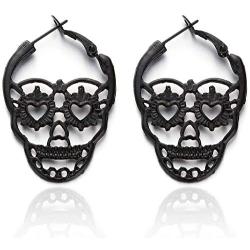 Soul Statement Womens Skull Dangle Earrings Gothic Halloween Drop Earring Set