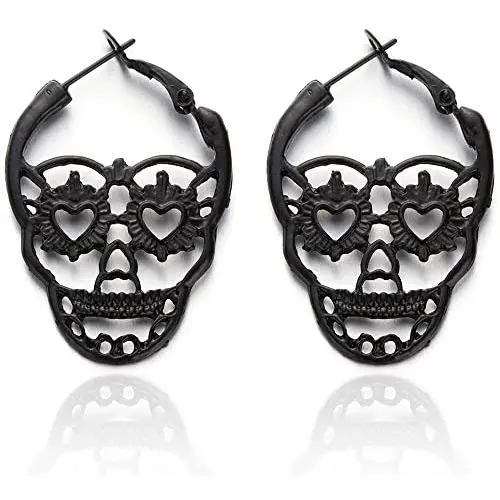 Soul Statement Womens Skull Dangle Earrings Gothic Halloween Drop Earring Set Soul Statement Womens Skull Dangle Earrings Gothic Halloween Drop Earring Set