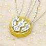 3pcs Stainless Steel Mother Daughter Pendant Necklace - Mom Big Sister Little Sister (Necklace) (Necklace)