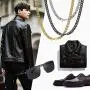 ChainsHouse Cuban Link Chain Necklace for Men Women, 3mm/5mm/6mm/9mm/12mm/15mm Width, 14/18/20/22/24/26/28/30inch Length, Gold Plated/Stainless Steel/Black-with Gift Box