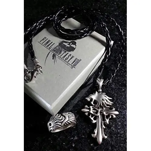 Final Fantasy VIII Squall Griever Necklace & Ring | FF8 Kingdom Hearts Cosplay Dissidia Cloud Serah Anime Final Fantasy VIII Squall Griever Necklace & Ring | FF8 Kingdom Hearts Cosplay Dissidia Cloud Serah Anime