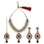 MUCH-MORE Traditional Bridal Unique Crystal Stone Floral Shape CZ Stone Indian Bollywood Necklace Set for Women MUCH-MORE Traditional Bridal Unique Crystal Stone Floral Shape CZ Stone Indian Bollywood Necklace Set for Women