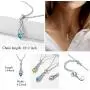 ChicSilver 925 Sterling Silver Sparkling Heart Birthstone Celtic Knot Pendant Necklace 18 Inch (with Gift Box)