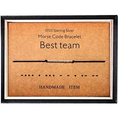 Morse Code Bracelet 925 Sterling Silver Beads on Silk Cord Secret Message Best team bracelet Gift Jewelry for her Morse Code Bracelet 925 Sterling Silver Beads on Silk Cord Secret Message Best team bracelet Gift Jewelry for her