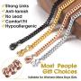 ChainsHouse Miami Cuban Link Necklace 4mm/5mm/7mm/10mm/13.5mm Wide Stainless Steel/18K Gold Plated Curb Chains for Men Women, 18''-30'', Send Gift Box