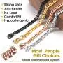 ChainsHouse Miami Cuban Link Necklace 4mm/5mm/7mm/10mm/13.5mm Wide Stainless Steel/18K Gold Plated Curb Chains for Men Women, 18''-30'', Send Gift Box