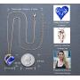 Leafael 18K Rose Gold Plated Love Heart Pendant Necklace with Healing Stone Crystal Jewelry Gifts for Women, 18''+2''