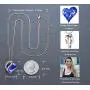 Leafael 18K Rose Gold Plated Love Heart Pendant Necklace with Healing Stone Crystal Jewelry Gifts for Women, 18''+2'' Leafael 18K Rose Gold Plated Love Heart Pendant Necklace with Healing Stone Crystal Jewelry Gifts for Women, 18''+2''