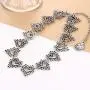 Chargances Fashion Women Heart Choker Bohemia Silver Choker Necklace for Women Personalize Heart Choker Delicate Choker Chain Jewelry for Women and Girls