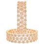 Ratnavali Jewels CZ Zirconia Gold Tone Marquise Diamond Elegant Bollywood Indian Bangles Kada Jewelry Women Wedding Bride
