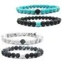 MJartoria Distance Relationship Bracelet Stretch Stone Beads Hers and His Couple Bracelet Energy Healing Stone Crystals Stretch Bracelet for Women Men MJartoria Distance Relationship Bracelet Stretch Stone Beads Hers and His Couple Bracelet Energy Healing Stone Crystals Stretch Bracelet for Women Men