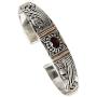 NOVICA Garnet 18k Gold Plated .925 Sterling Silver Cuff Bracelet, Paradise