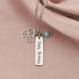 KUIYAI Happy Birthday Necklace Sweet 12th 16th 18th Birthday Gift Jewlery with Turquoise Bead
