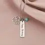 KUIYAI Happy Birthday Necklace Sweet 12th 16th 18th Birthday Gift Jewlery with Turquoise Bead