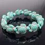 yobest Handmade Stone Turtle Beads Chain Bracelet for Women Men Teen Boys Girls, Adjustable VSCO Wax Rope String Link Bracelet Best Friend Jewelry