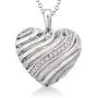 Evoque Diamond and Sterling Silver Heart-Shaped Puff Pendant (1/10 Cttw, J-K Color, I1-I2 Clarity) Hypoallergenic Durable Stunning Pendant for Women 18'' Sterling Silver Chain Evoque Diamond and Sterling Silver Heart-Shaped Puff Pendant (1/10 Cttw, J-K Color, I1-I2 Clarity) Hypoallergenic Durable Stunning Pendant for Women 18'' Sterling Silver Chain
