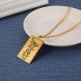 VASSAGO The Major Arcana Tarot Cards Vintage Amulet Stainless Steel Pendant Necklaces Jewelry