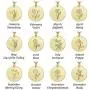 Birth Flower Necklace 18K Gold Plated Floral Pendant Necklace Simple Birth Month Disk Charm Necklace Personalized Gift for Mother Girlfriend Birthday Gift Jewelry Birth Flower Necklace 18K Gold Plated Floral Pendant Necklace Simple Birth Month Disk Charm Necklace Personalized Gift for Mother Girlfriend Birthday Gift Jewelry
