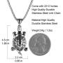 HZMAN Vintage Tortoise Turtle Stainless Steel Pendant Necklace for Men Women Fashion Jewelry