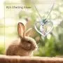 Bunny Necklace for Women 925 Sterling Silver Love Heart Animal Necklaces with CZ Cute Rabbit Pendant Jewelry for Girls Teen. Bunny Necklace for Women 925 Sterling Silver Love Heart Animal Necklaces with CZ Cute Rabbit Pendant Jewelry for Girls Teen.