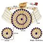 Aheli Pearl Diamond Choker Necklace with Round Earrings for Women Girls Indian Traditional Bollywood Fashion Jewelry Set