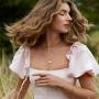 PearlyPearls Dainty 18k Gold Layered Statement Choker Necklaces for Women Tiny Cute Lock and Key St Benedict Medals and Cross Pendant Personalized Double Layering Chain Necklaces for Teen Girls