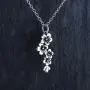 FashionJunkie4Life Sterling Silver Cherry Blossoms Charm Necklace 18'' Chain FashionJunkie4Life Sterling Silver Cherry Blossoms Charm Necklace 18'' Chain