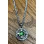 Interchangeable Mini 12mm Snap Jewelry Rhinestone Halo Pendant & Stainless Steel Chain 19'' + 3'' Ext My Prime Gifts