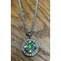 Interchangeable Mini 12mm Snap Jewelry Rhinestone Halo Pendant & Stainless Steel Chain 19'' + 3'' Ext My Prime Gifts