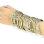 Ensoul Flower Mixed Metal Aztec Multi Bangle Set of 50